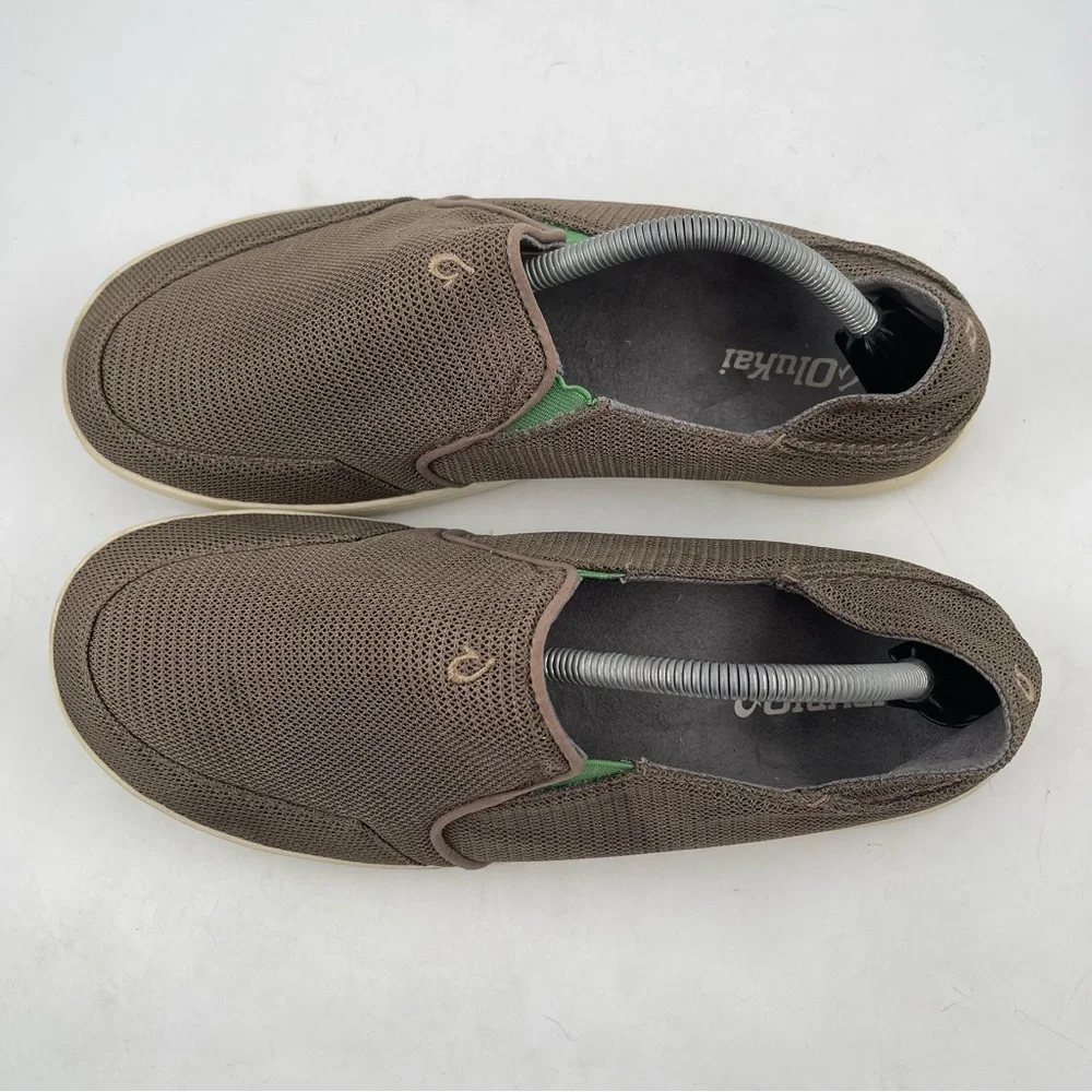 Olukai Men’s Nohea Mesh Mustang - Lime Slip-On Shoes Loafers - SIZE 11.5